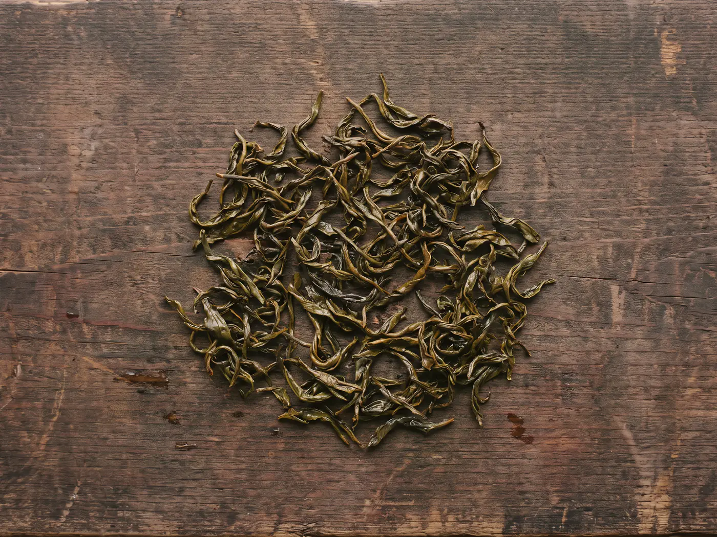 The leaves rolled into twisted strands.